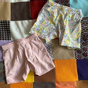 Old Navy Toddler 2-Pack of Soft Floral Pink Summer Bike Shorts Sz 3T